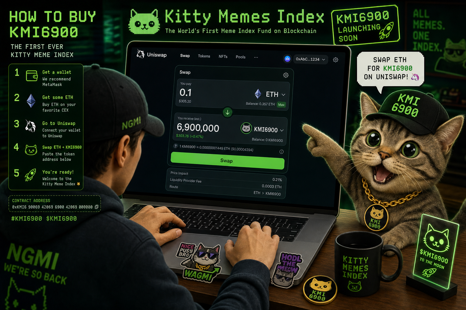 Trader swapping ETH for KMI6900