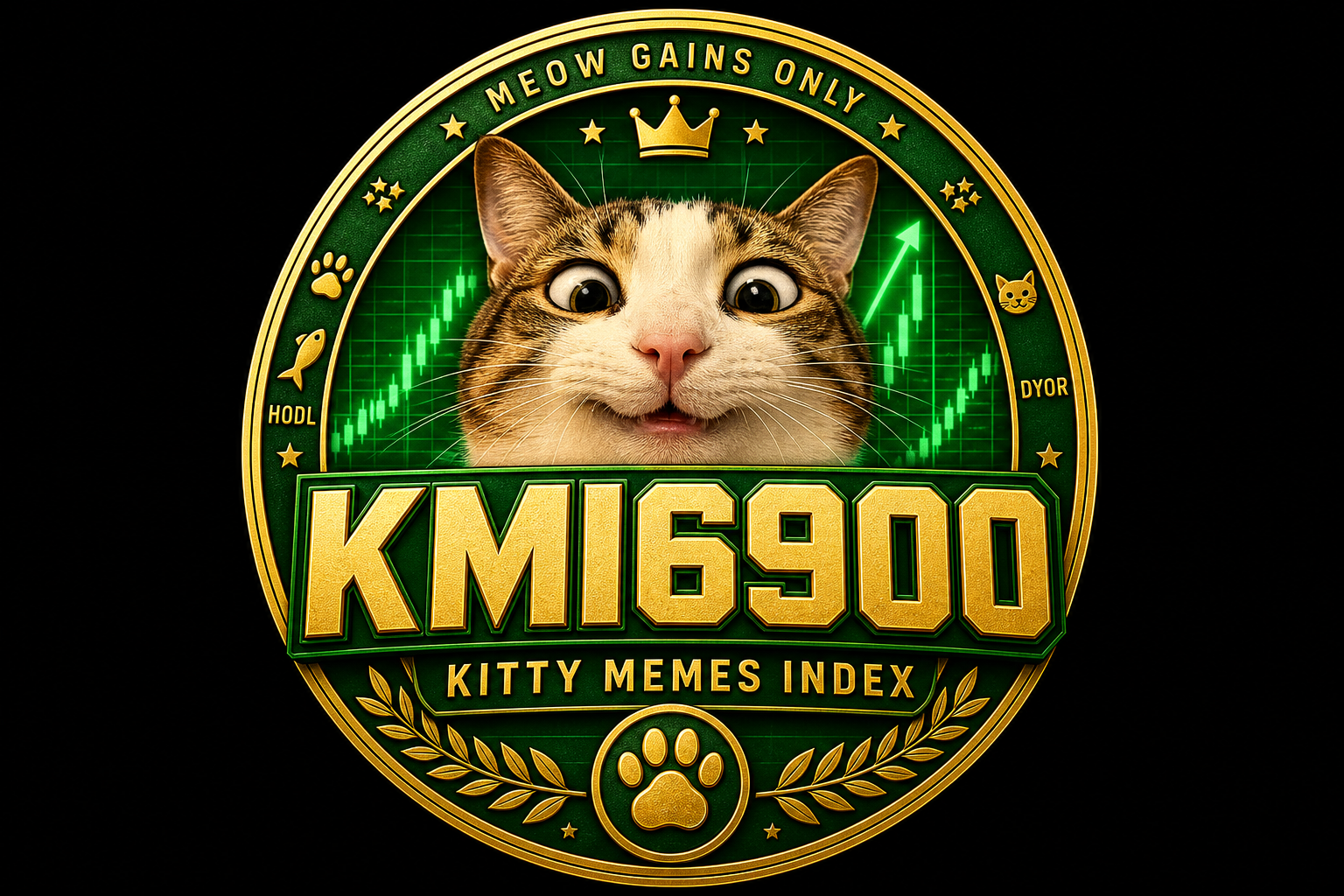 KMI6900 meme cat sticker mascot